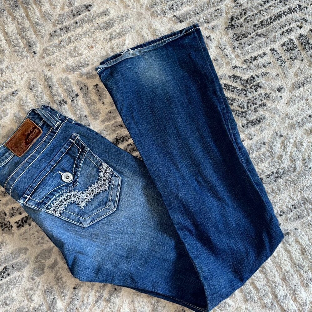 Big Star Remy Low Rise Women's Jeans Size 27 Long Dark Blue Bootcut Vintage - Picture 14 of 15